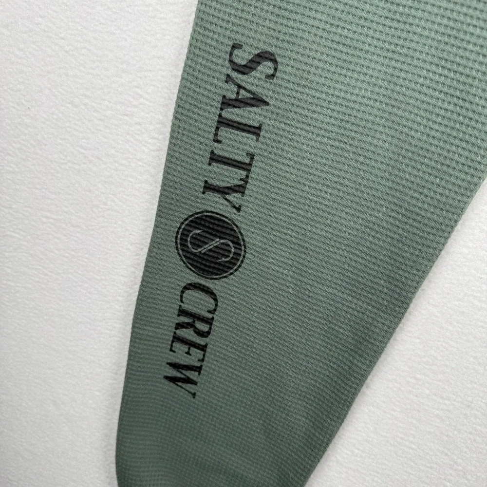 NEW Salty Crew Daybreak Thermal Pant Mens M Moss Green Waffle Knit Base Layer